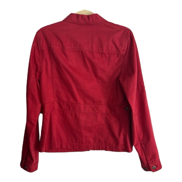 Ralph Lauren Glen Canyon Women’s Red Denim Zippered Jacket Coat Small - Picture 5 of 5